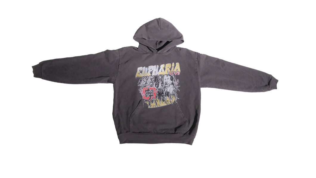 EUPHORIA CLUB vintage black hoodie